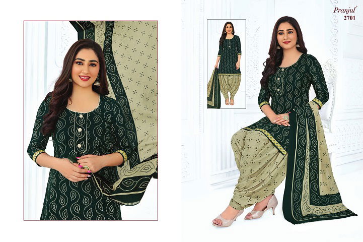 Priyanshi 27 By Pranjul Cotton Dress Material Catalog